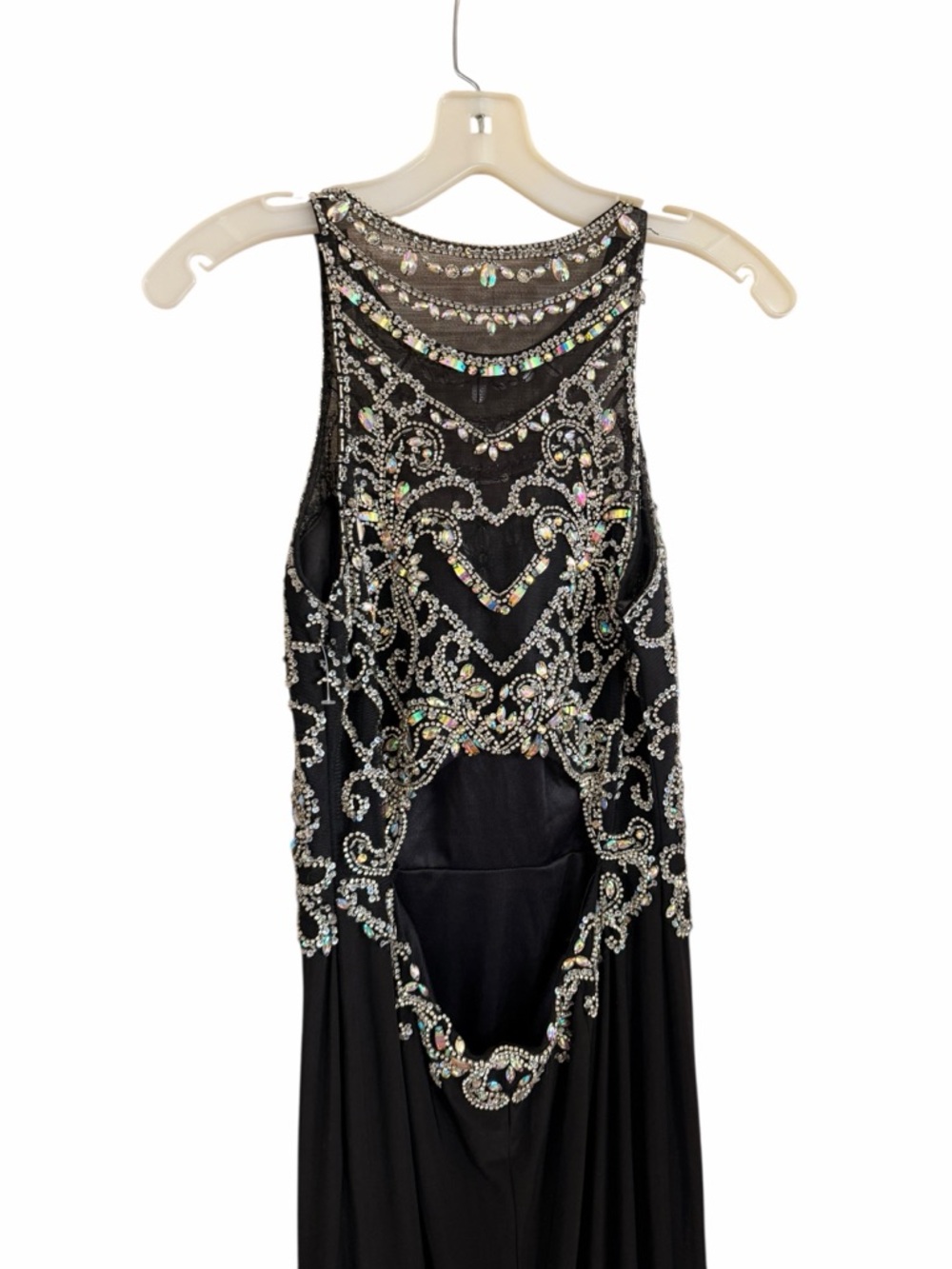 Juliet Beaded Top Long Front slit Prom Dress women's size M - Picture 7 of 7